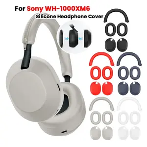 Replacement Ear Pads Anti-Fall Silicone Headset Protective Case Headbeam/Earmuff Sleeve/Shell for Sony WH-1000XM6 Headphone