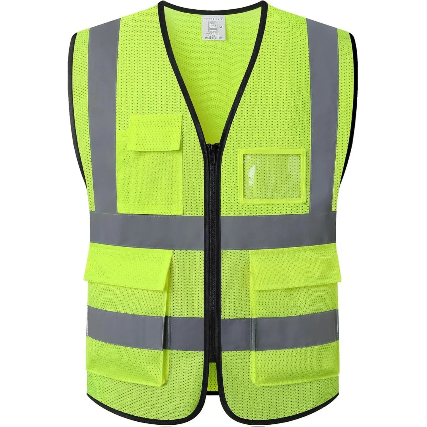 Reflective Safety Vest for Men and Women, ANSI/ISEA Standard Construction Safety Gear, Outdoor Durable for Daily Use, Zipper Closure Fast On/Off, Great for Traffic Control