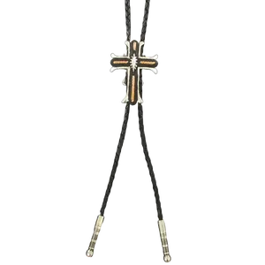 Crumrine Men's Black Cross Bolo Tie C10841