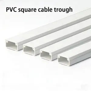 PVC Wire Cable Management Tray Set, Self-Adhesive Rectangular Cord Organizer, Invisible Net Line Decorative Holder, Cable Management Kit, 4pcs