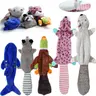 Nocciola 5 PCS Jungle Series Plus Squeaky Stuffless Dog Toys, Belly Pouch to Hold Bottles for Bonus Crinkle, Durable Dog Toys for Aggressive Chewers #backtoschool #sohochic