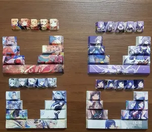 Genshin-Inspired PBT Thick Keycaps – 5-Sided Dye-Sub Modifier Keys (Yelan, Yoimiya, Eula, Keqing, Ganyu, Raiden, Yae, Ayaka, Hu Tao) – Mechanical Keyboard Keycap Set
