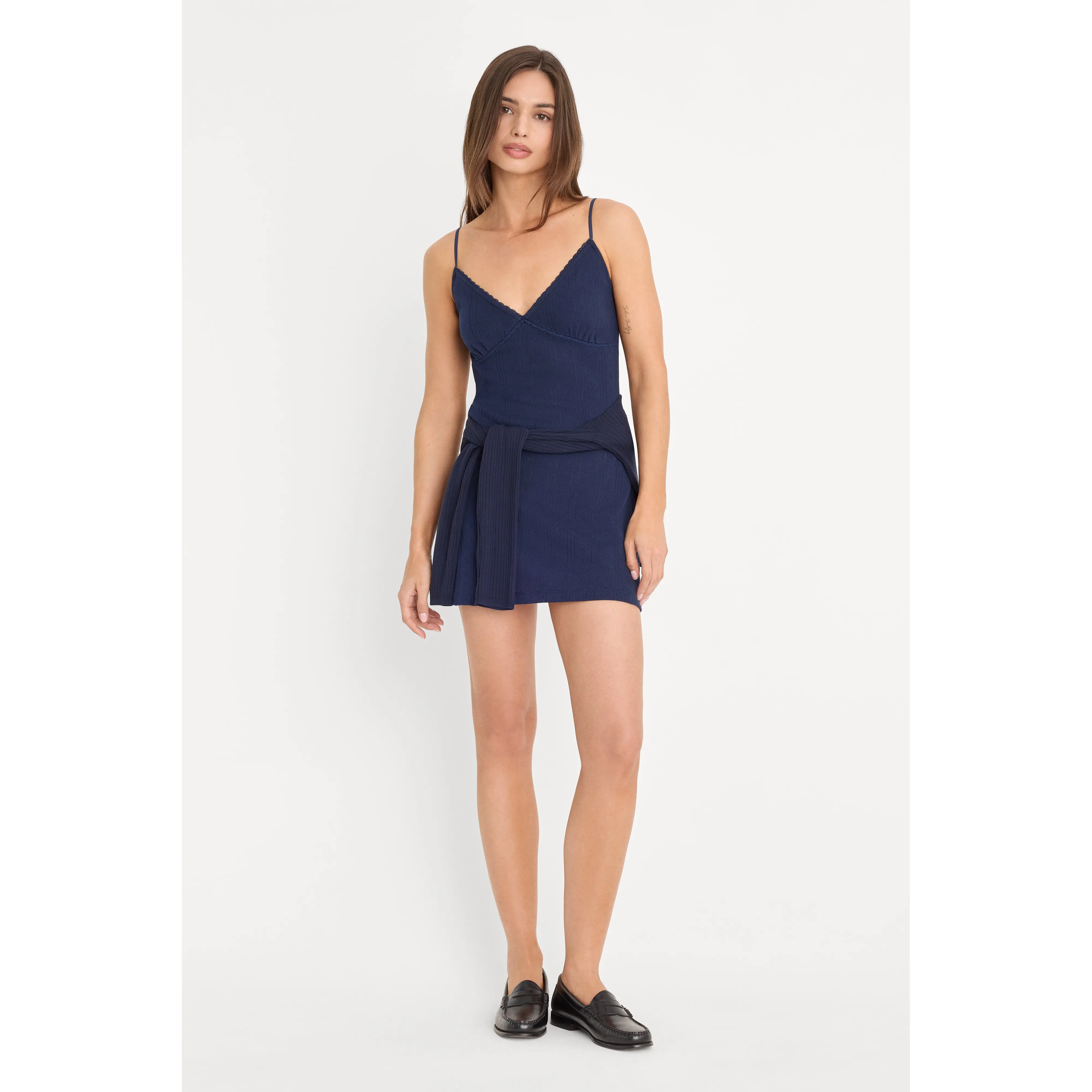 THE POINTELLE MINI DRESS | HORIZON INK