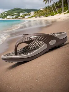 Men's Sandals with Colorblock Design, Soft Lightweight Sole, Massage Effect, Anti-Slip, Comfortable Wear, Casual Footwear