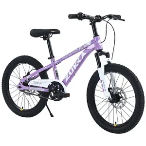 20 Inch Kids Mountain Bike for 7–10 Years Old, 44–56 Inch Rider Height, Steel Frame Double Disc Brake, Suspension Fork, Adjustable Saddle & Handlebar, Anti-Slip Pedal, All-Terrain Outdoor Kids Bicycle
