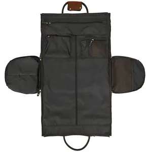 Genuine Leather Garment Bag • Full Grain Cowhide Suit Carrier