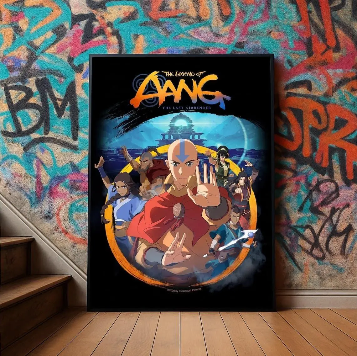 [Sale off up to 50%] [Free ship] [No Frame] Avatar Aang 2026 Poster, The Last Airbender Wall Art, Anime Fan Gift