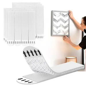 Large Picture Hanging Strips Heavy Duty, 24-Pairs(48 Strips) Sticky Picture Hangers for Walls No Damage Wall Picture Hangers Without Nails Refill Adhesive Poster Strips