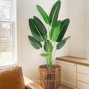 【GARVEE】6 Ft Bird of Paradise Artificial Plant Faux Plant Palm Tree Artificial Bird of Paradise Plant for Indoor Outdoor Office Home Decor Perfect Housewarming Gift