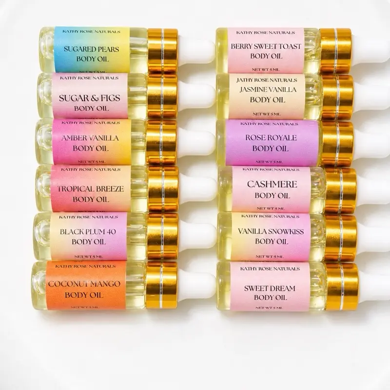 Mini Glow Drip Body Oils | 5ML Sample Discovery | Hydrating Glossy Skin Oils