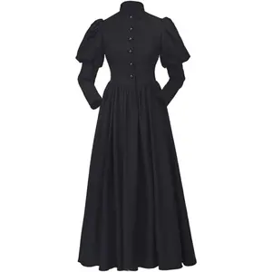 Women Gothic Victorian Dress Renaissance Ball Gown Costume Victorian Dress Black
