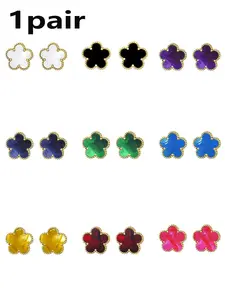 Flower Design Stud Earrings, Fashionable Jewelry for Women, Trendy All-match & Exquisite Jewelry for Birthday Gift, Ear Studs