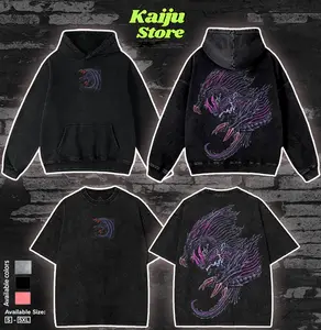 Monster Hunter Gore Magala Shirt Vintage Washed Hoodie | Sweatshirt | T-Shirt | Tanktop | Retro Gaming Dark Dragon Graphic Tee Faded Streetwear Y2K Grunge Merch