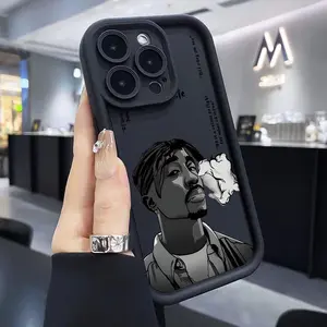Fashion RAPPER 2PAC TUPAC Phone Case for iPhone 16 16e 15 14 Plus 13 12 Mini 11 Pro Max X Xs XR 8 7 e Soft Ladder Lens Protection Capa Shell Cover