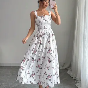 Fashion French-Style Backless Suspender Dress for Women High-End Accessible Luxury Mid-Length Skirt Casual Womenswear