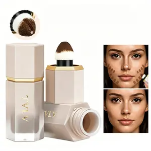 Tivl Liquid Contour Stick with Brush Head, Bronzer, Natural Matte Finish, Long-Lasting Lightweight Makeup, Ideal for Nose, Cheeks, Full Face, Bronzed Glow Up