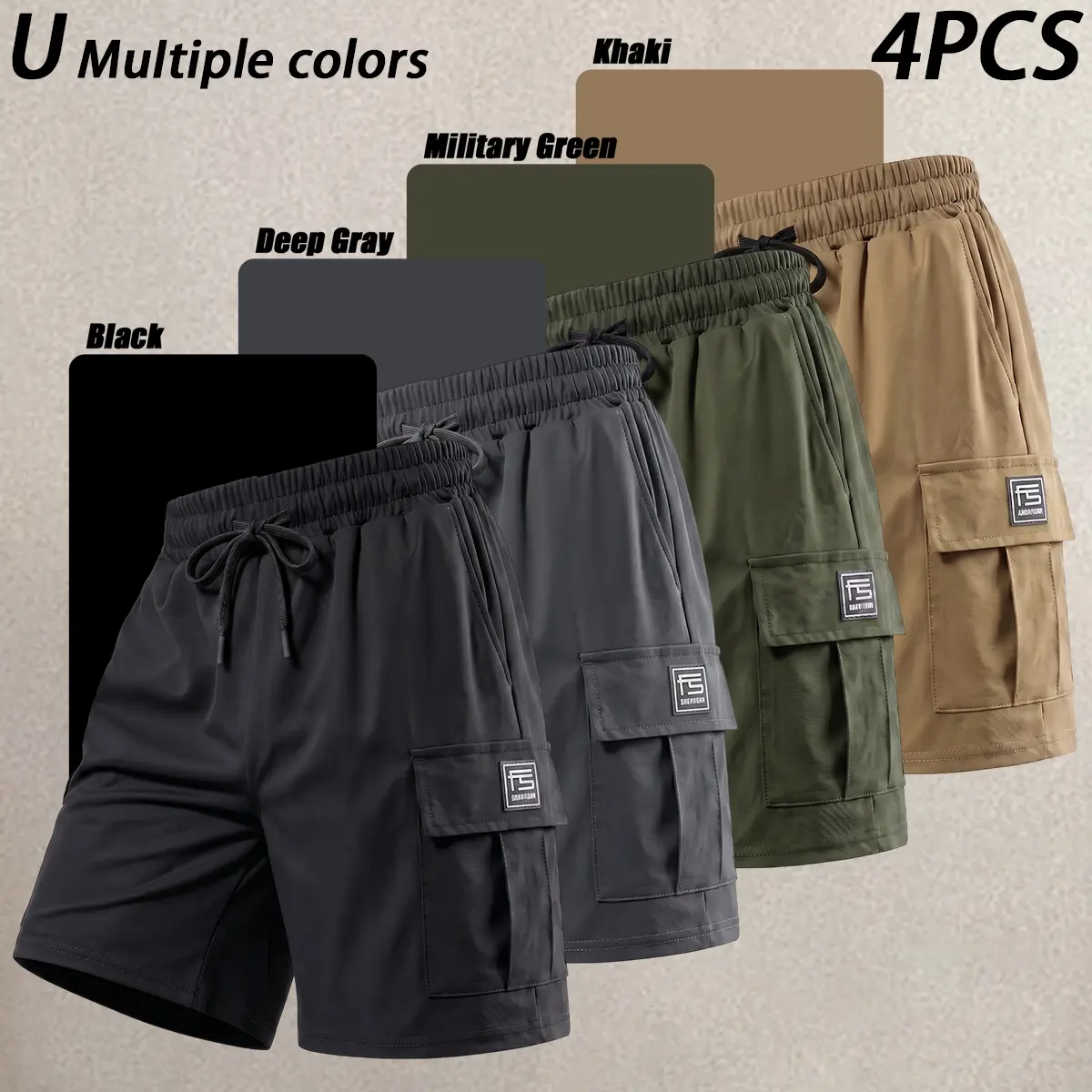 Men’s Skateboard Cargo Shorts – Loose Multi-Pocket Quick Dry Shorts, Trendy Hiking Shorts for Skating, Travel & Daily Wear