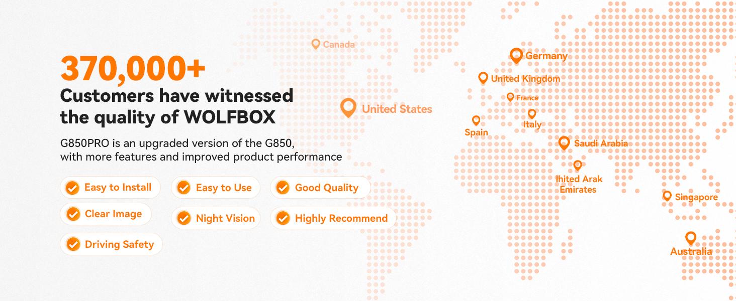 WOLFBOX G850 PRO 4K Mirror Dash Cam with ADAS and BSD, Smart Rear View Mirror with 5.8GHz WiFi, Voice Control, 12 inches Camera Includes 64GB Card, GPS, G-Sensor, Loop Recording Hd Driving Recorder Automotive Video Recorder TikTokShopHolidayHaul