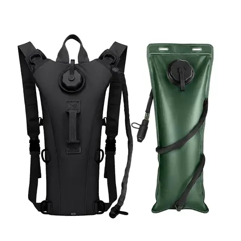 Unisex Lightweight Tactical Hydration Pack for Outdoor Enthusiasts - 3L Detachable Water Bladder (3L Bladder Capacity), Detachable Bag, Universal Accessories, for Hiking, Walking, Climbing, Adults' Sports & Outdoor Utility Equipment