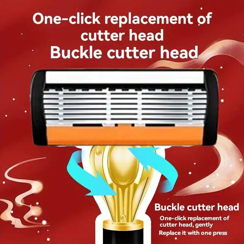 Men's Manual Shaving Razor Set with 2 Handles and 72 Replacement Blades Precision Stainless Steel Blades Smooth Shave Grooming Kit Gift for Men
