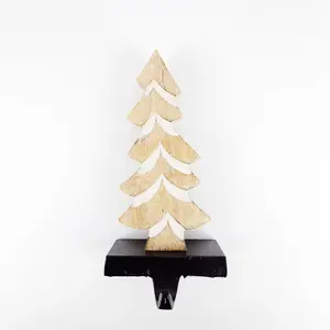 Mango Wood Stocking Holder - Tree