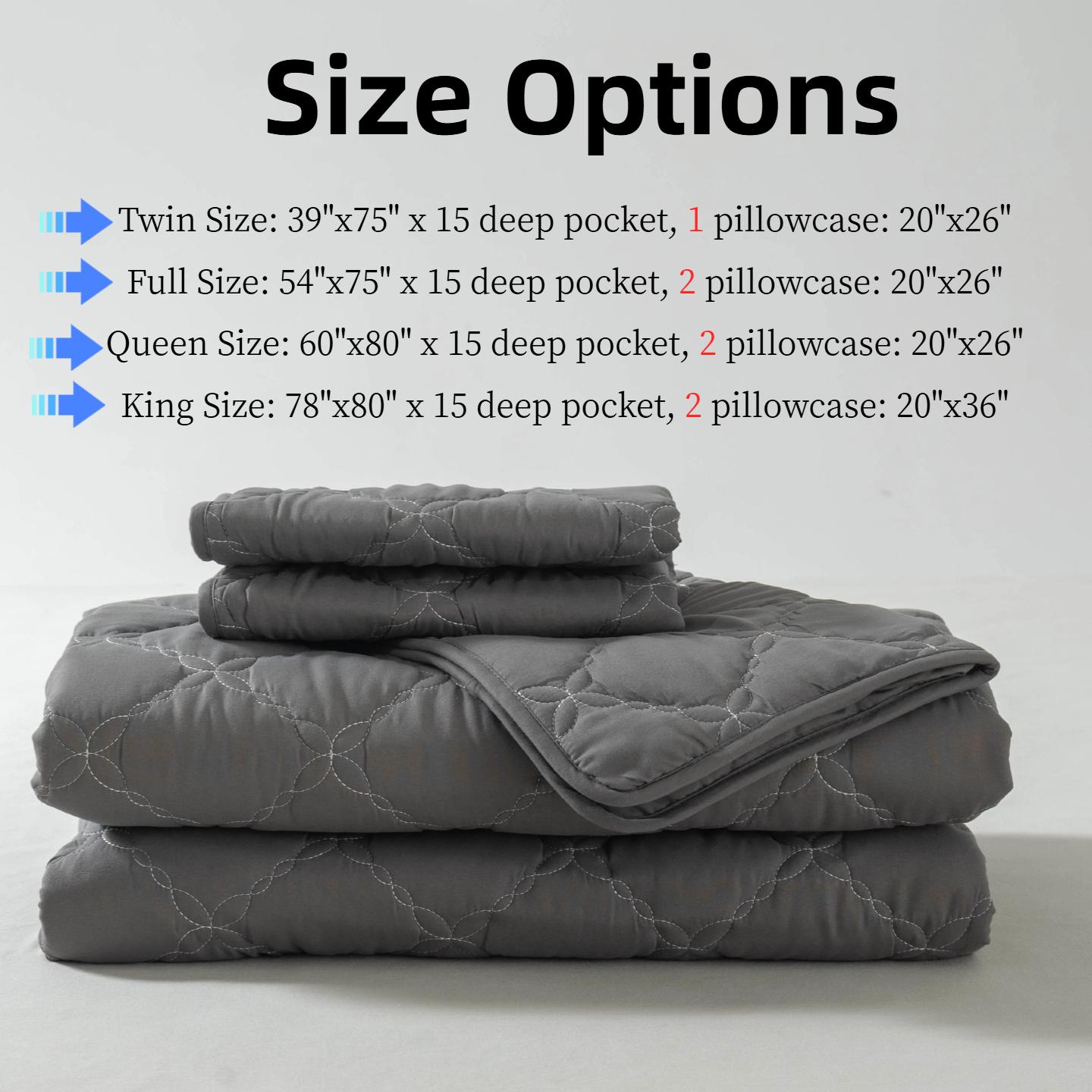 Cosyaby Waterproof Mattress topper cover 3pcs (Twin size:2pcs) - Full Coverage Fitted Sheet with pillowcases, Non-Slip Mattress Pad, Machine Washable - Fits All Mattress- Easy-Clean Bedroom Decor, Halloween Mattress Protector, for Kids & Pet family