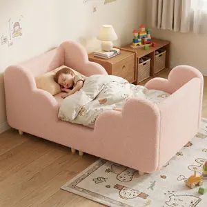 Lilypelle Toddler Bed Frame, With Detachable Safety Railing, CPSC Certified Boy and Girl Crib, Standard Crib, Certified Fabric Toddler Bed Frame, Excluding Mattress summerwins