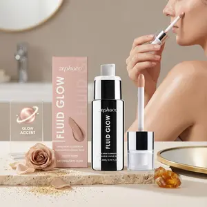Golden Brown & Golden Bronze Multifunctional Highlighter Contouring Essence (28ML), Gentle Hydrating,Brighten Key Areas, Natural Fluid Glow, Face Makeup