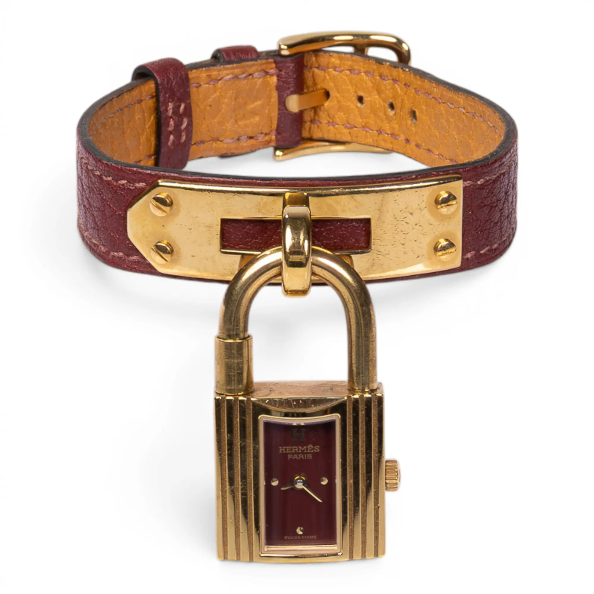 Hermes Kelly Watch Black Leather Gold H26052924