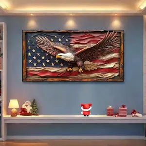 5D Diamond Painting Kit, -Tailed Sea Eagle Design, Full Round Drill Embroidery Art, Home Wall Decor Craft, DIY, No Frame Required, Diamond Art Tools