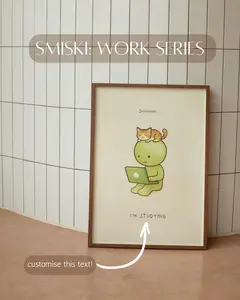 Custom SMISKI Laptop Work Series Poster No frame