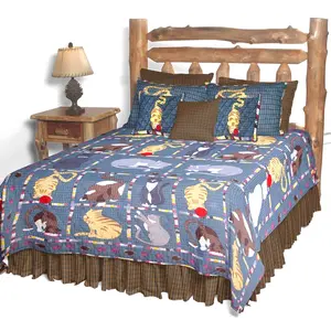 Kitty Cats Queen Quilt 85"W x 95"L | Playful Cat-Themed Quilt