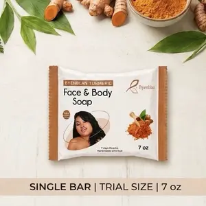 Byenblan 1-Piece Turmeric Face & Body Soap - Natural Bath & Body Care Cleanser, Hydrating, Moisturizing, Antibacterial Dual-Purpose Soap, Moisturize