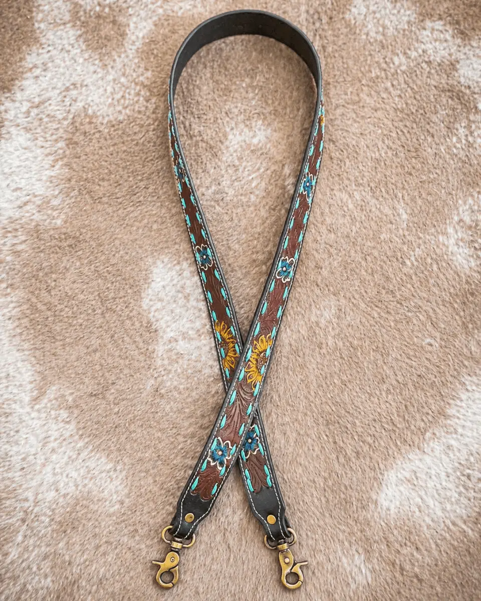 Turquoise Weaved Purse Strap by Myra Bag
