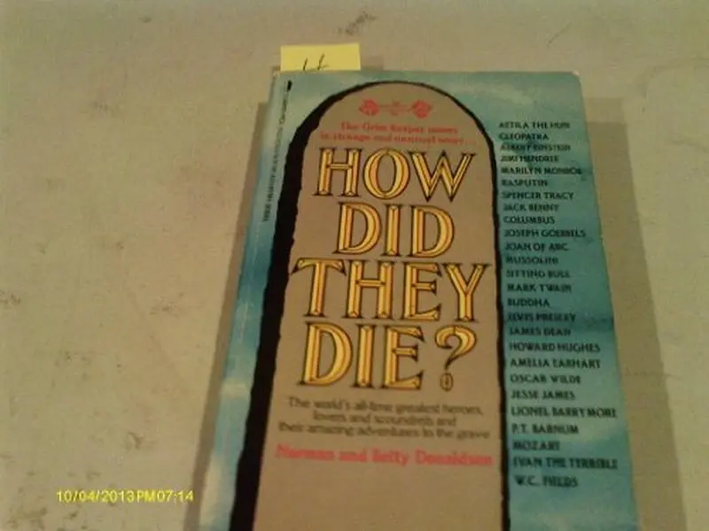 USED-How Did They Die? Vol. 1 by Norman Donaldson (Paperback)