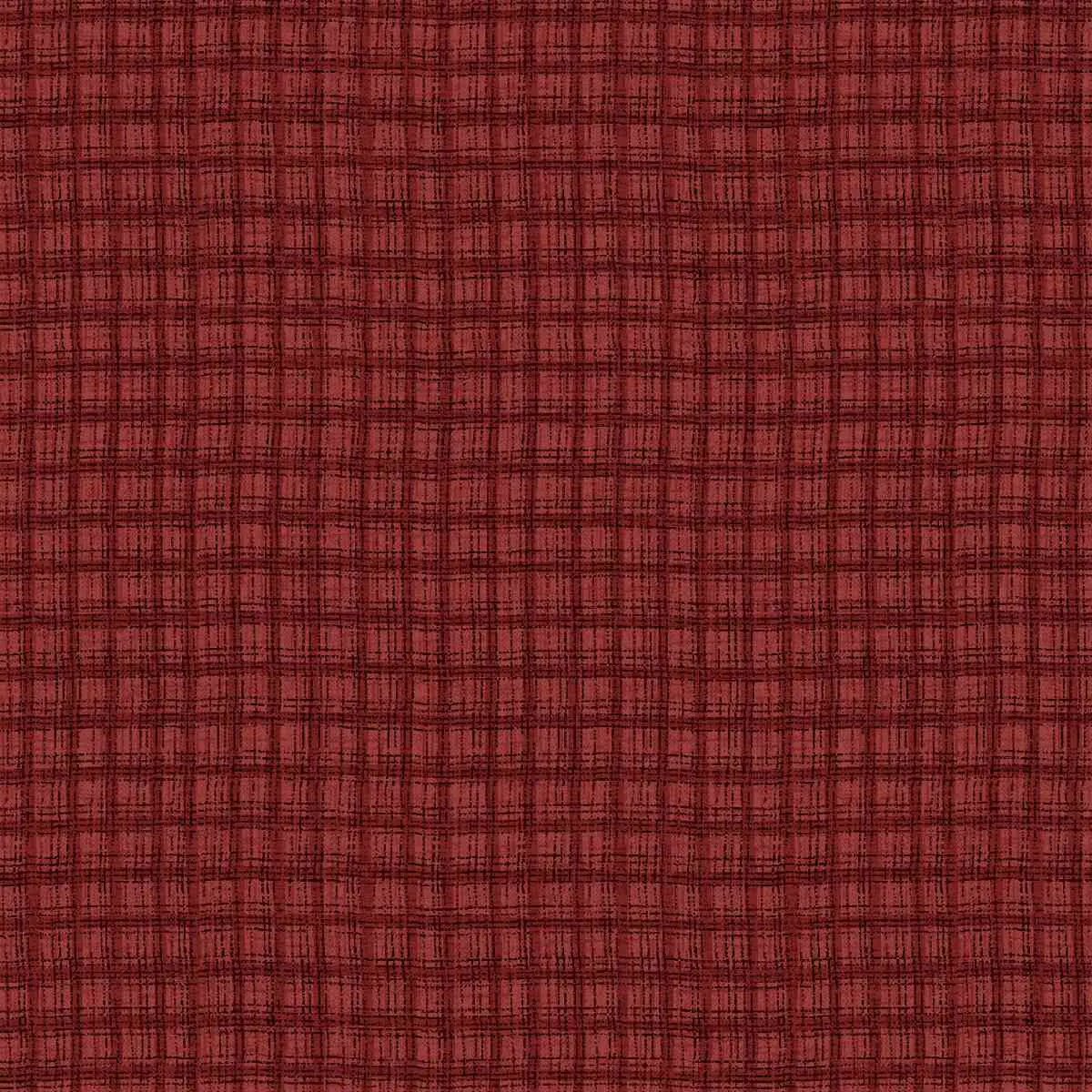 Fabric Henry Glass Dark Red Plaid Bountiful Blessings by the Quarter Yard 3637-89
