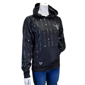 Women's CH Black "Skull Aztec" Fleece Hoodie