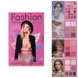 Magic Book Makeup Palette – 43 Colors Full Face Kit, Creative Foldable Design, Smooth Matte & Shimmer, Easy Blend, Perfect for Bold Eye Looks & Everyday Glam.