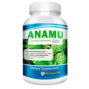 Anamu 1250 mg Organically Grown 90 Capsules Petiveria Alliacea Antioxidant Support Non-GMO Gluten Free Made in USA