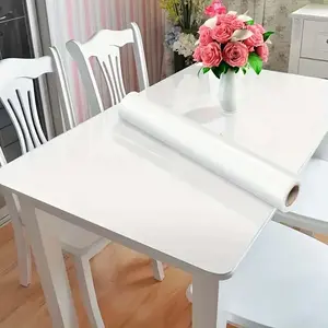Marble Pattern Tablecloth, 1 Count Waterproof & Oil-proof Tablecloth, Removable Table Decorative Sticker for Kitchen Dining Room