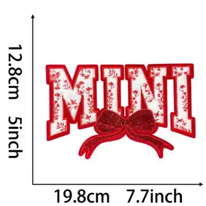 Mama gift -  mini - embroidered iron on tshirt pair with mama tshirt