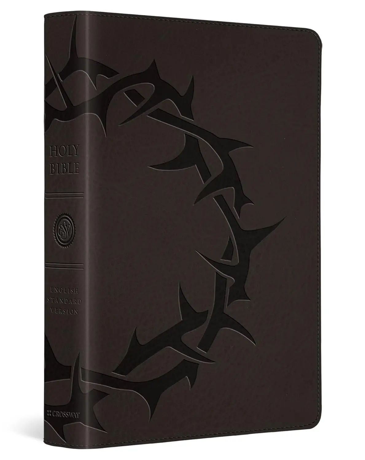 ESV Large Print Compact Bible, Red Letter (TruTone, Charcoal, Crown Design): Holy Bible, English Standard Version