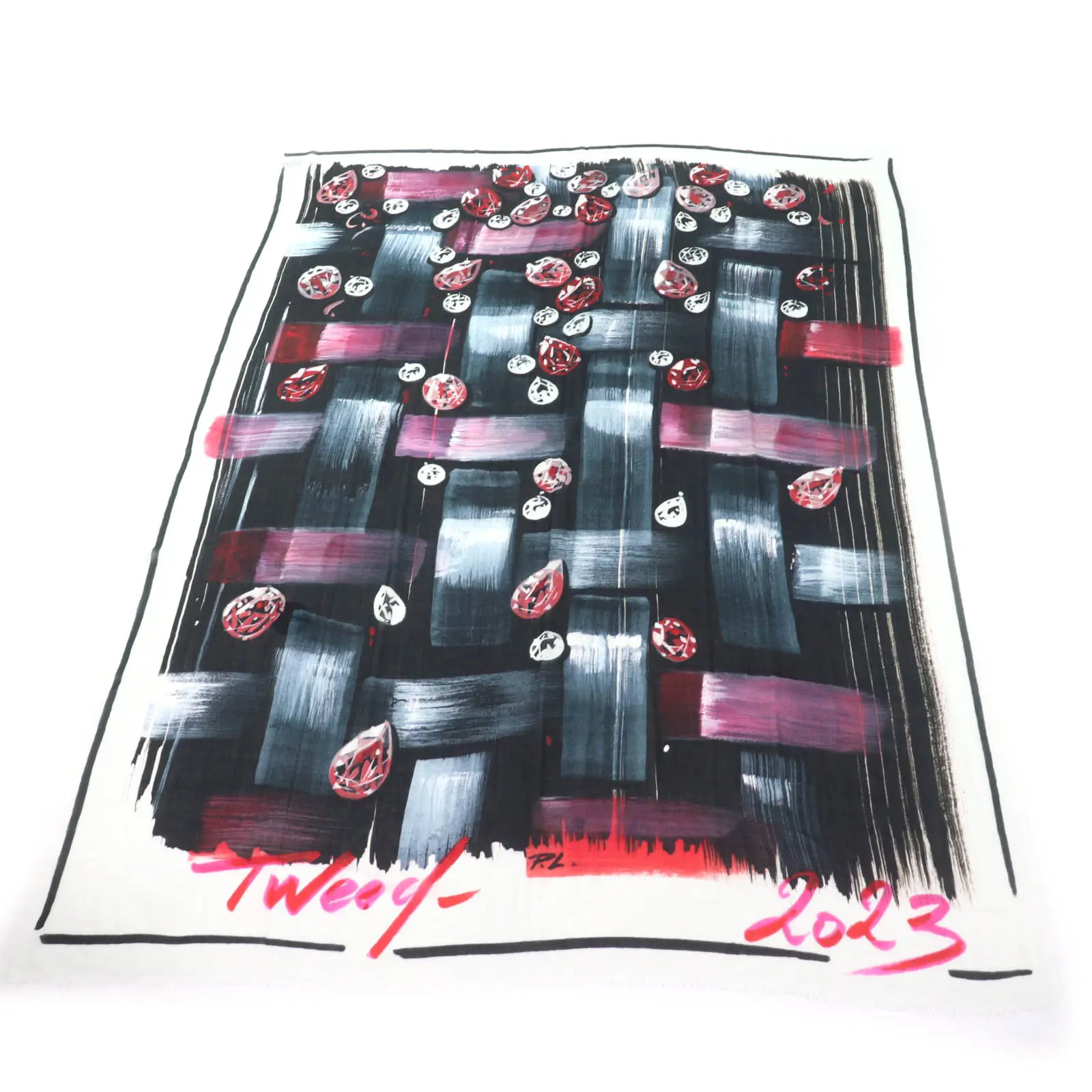 Pre-owned CHANEL Cashmere Small Leather Goods Tweed Scarf