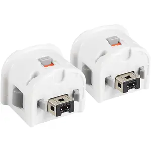 Wii Motion Plus Adapter, 2 Packs Upgraded Motion Attachment for Wii Remote Controller (White)