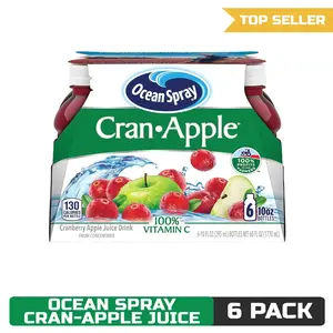 Ocean Spray Cran-Apple Cranberry Apple Juice Drinks, 10 Fl Oz (Pack of 6)