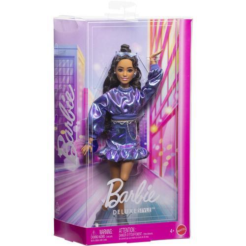 Mattel - Barbie Deluxe Style with Brown Hair in Metallic Blue Outfit  [Collectible Figurine/Statue/Bust] Paper Doll