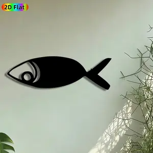 1pc Swimming Fish Metal Wall Art, Minimalist Fish Statue Mural, Artistic Metalwork, Intricate Craftsmanship, Perfect for Housewarming, Easter Decor, Perfect for Living Room Patio Wall Kitchen Decor, Ideal Gift for Coastal Decor Enthusiasts.