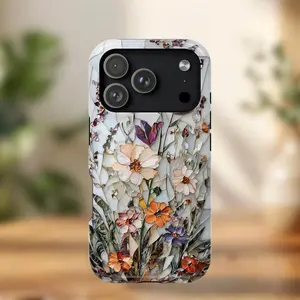 [MAGSAFE AVAILABLE] Wildflower Mosaic iPhone Case Compatible with iPhone 11, 12, 13, 14, 15, 16, 17 & more – check our available sizes