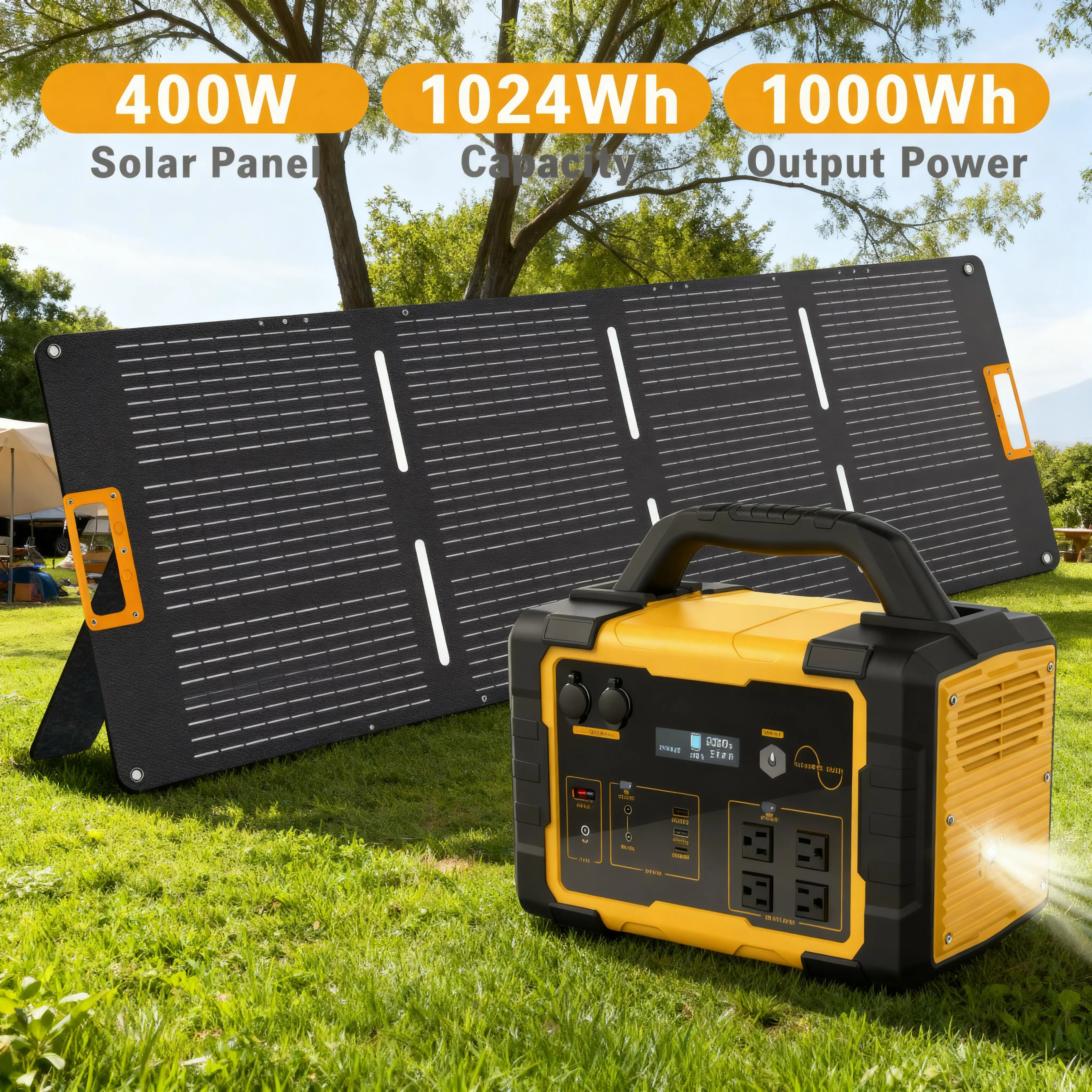 1024Wh/1000W+400W Solar Panel