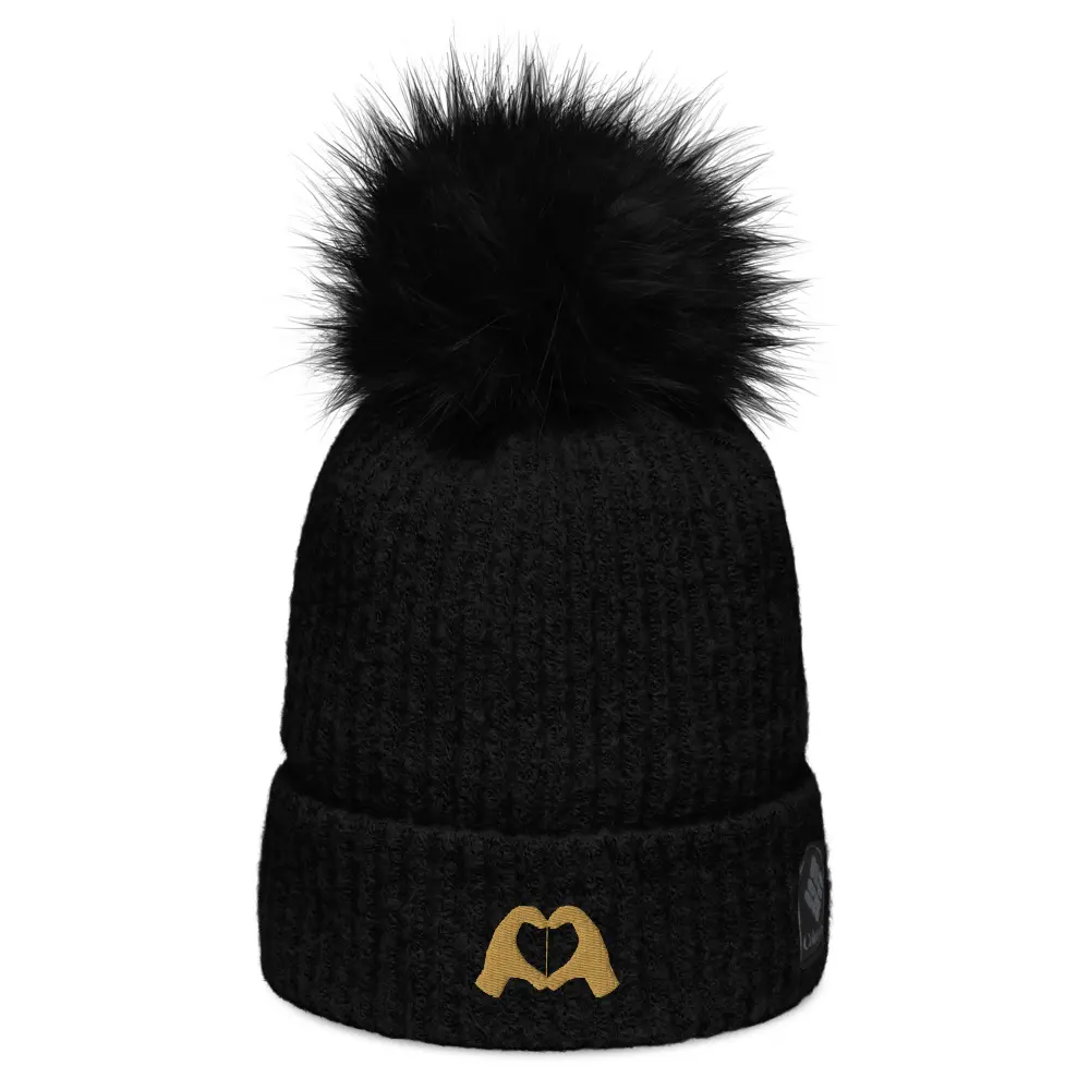 "Heart" Columbia pom-pom beanie